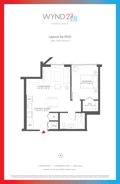 W27 - 1BR 1BA_613 SF at WYND 27 & WYND 28, Miami, Florida